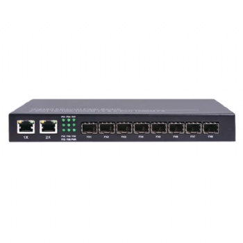 8 fiber ports Gigabit fiber optic switch