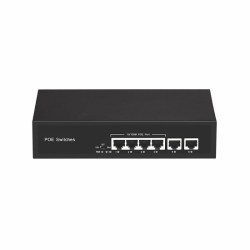 AI 100Mbps 6 port POE Switch with 4 POE port and 2 RJ45 Uplink